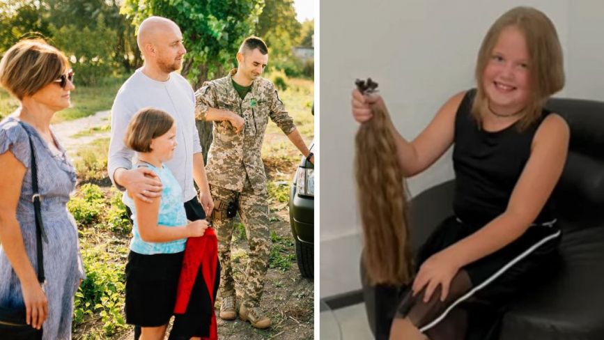 Дев’ятирічна дівчинка із Кам’янця обрізала волосся, щоб допомогти військовим