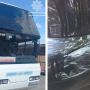 У центрі Хмельницького водій автобуса зачепив припарковане авто і зник з місця ДТП