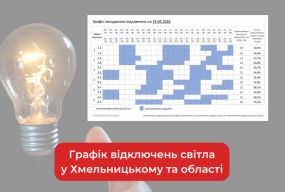 Графік погодинних відключень світла у Хмельницькому та області на 19 лютого
