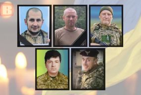 На щиті повернулось п'ятеро військових з Хмельниччини: Михайло Константінов, Андрій Назарчук, Віктор Петерчук, Віктор Сухий та Михайло Якимчук