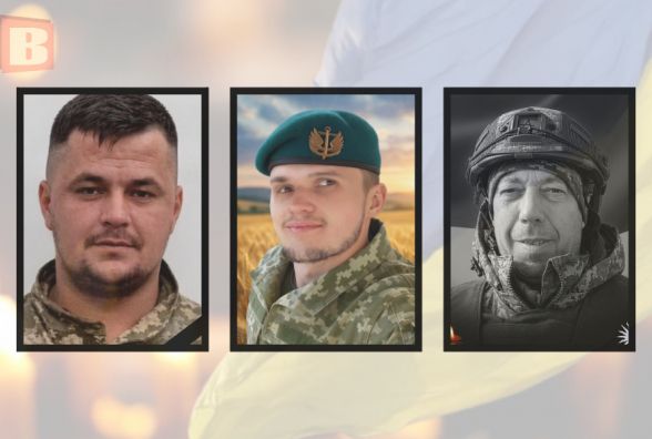 На щиті повертаються жителі Хмельниччини: Горбатенко Андрій, Кольцов Богдан та Семенюшко Андрій