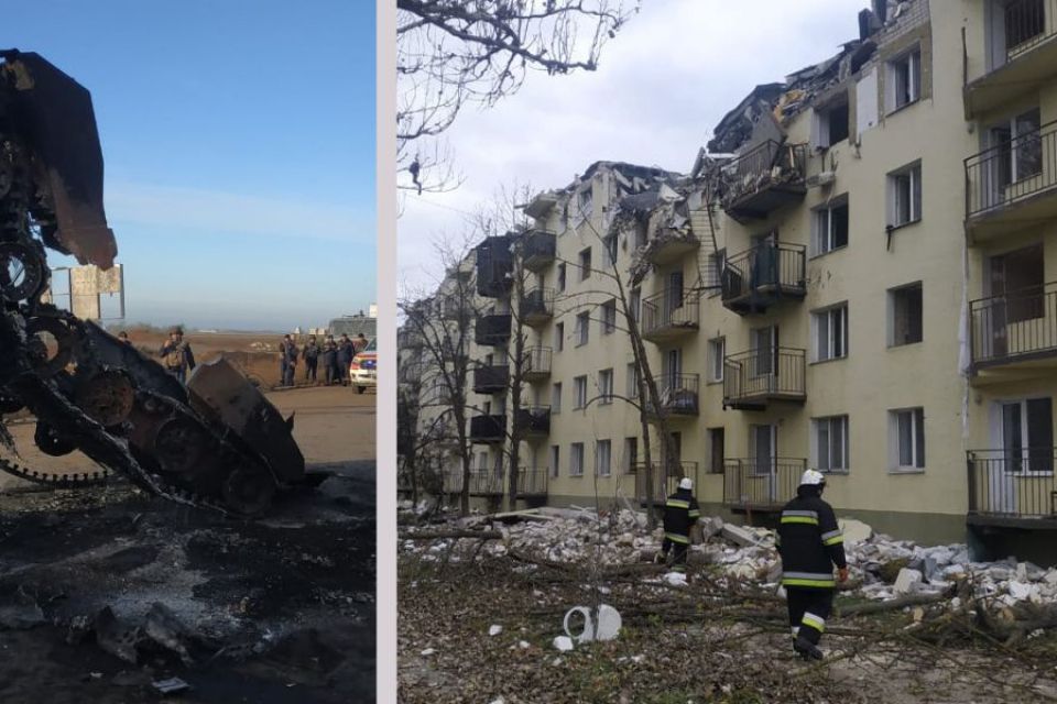 Розбиті багатоповерхівки та згорілі авто: хмельницькі рятувальники показали як виглядає звільнений Херсон