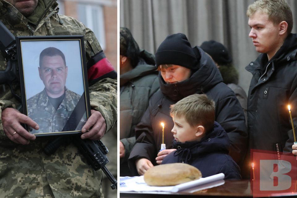 Біля труни - двоє його синів. Хмельничани попрощалися з Олександром Климовим