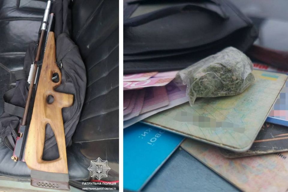 На Кам’янецькій затримали хмельничанина зі зброєю та наркотиками (ФОТО)