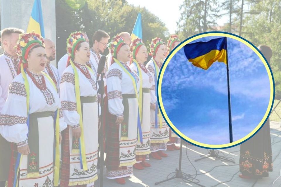 Найбільший прапор Хмельницької області урочисто підняли в дендропарку «Поділля»