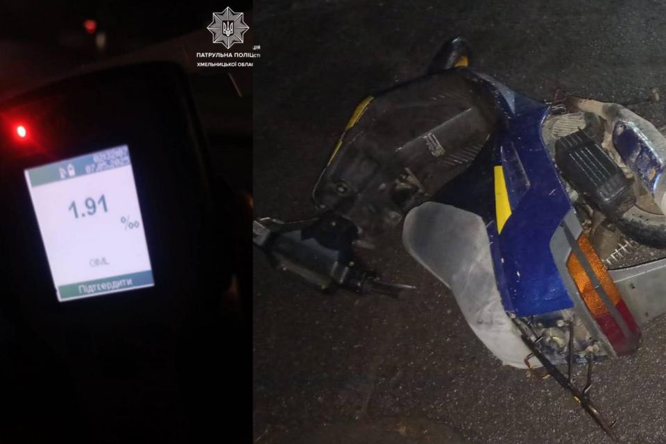 На проспекті Миру спіймали п'яного мотоцикліста