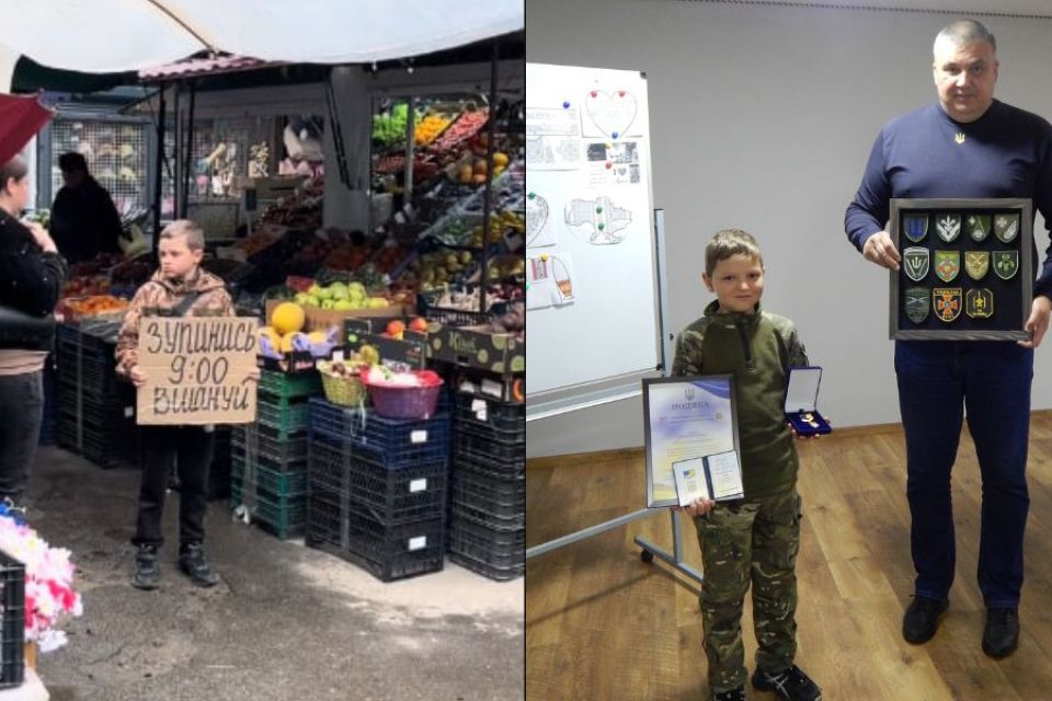 Юний волонтер, якого під час хвилини мовчання штурхнув чоловік, отримав нагороду за патріотизм