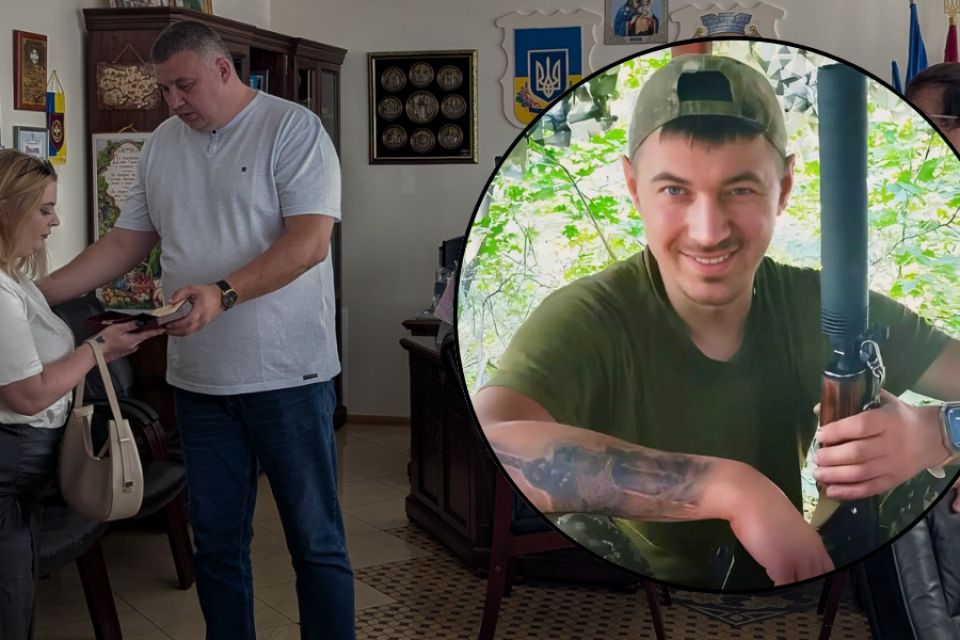 Орден «За мужність» передали дружині загиблого воїна з Шепетівщини