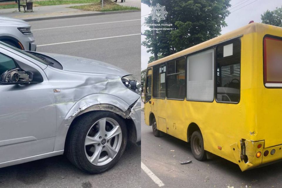 У Хмельницькому п'яний водій в'їхав у автобус