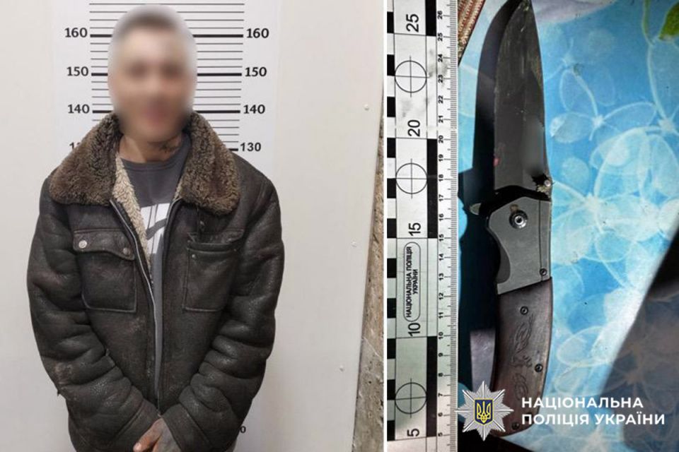 Із ножем погрожував поліцейським: на Хмельниччині затримали чоловіка
