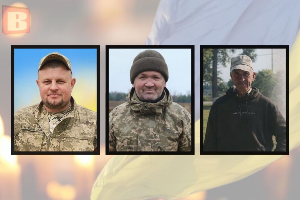 На щиті повертаються військові з Хмельниччини: Володимир Керніцький, Олександр Ткачук та Леонід Панасюк