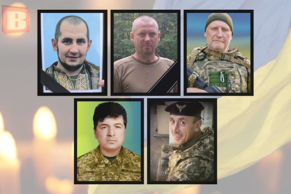 На щиті повернулось п'ятеро військових з Хмельниччини: Михайло Константінов, Андрій Назарчук, Віктор Петерчук, Віктор Сухий та Михайло Якимчук