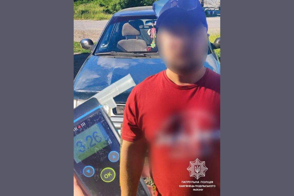 Майже у 16 разів вище норми: на Хмельниччині спіймали нетверезого водія
