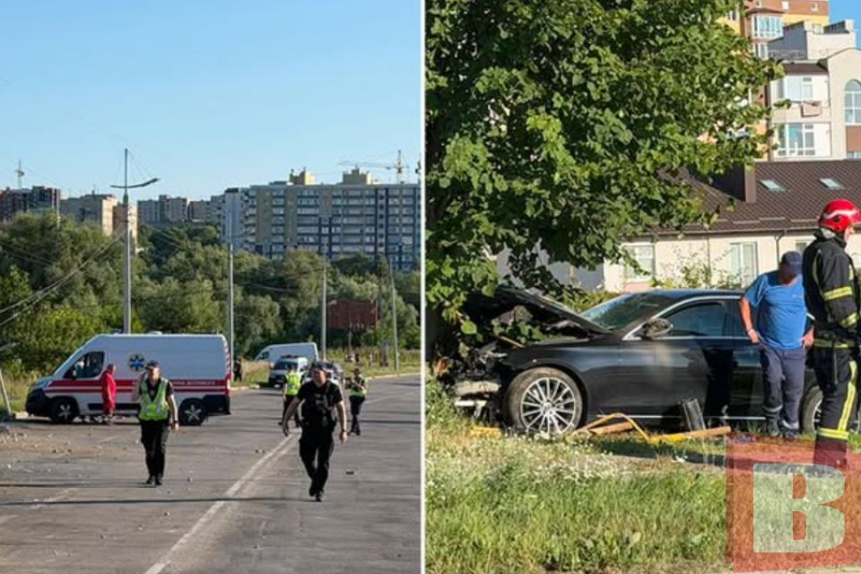 ДТП на Бандери: пʼяна водійка збила стовп і двох людей