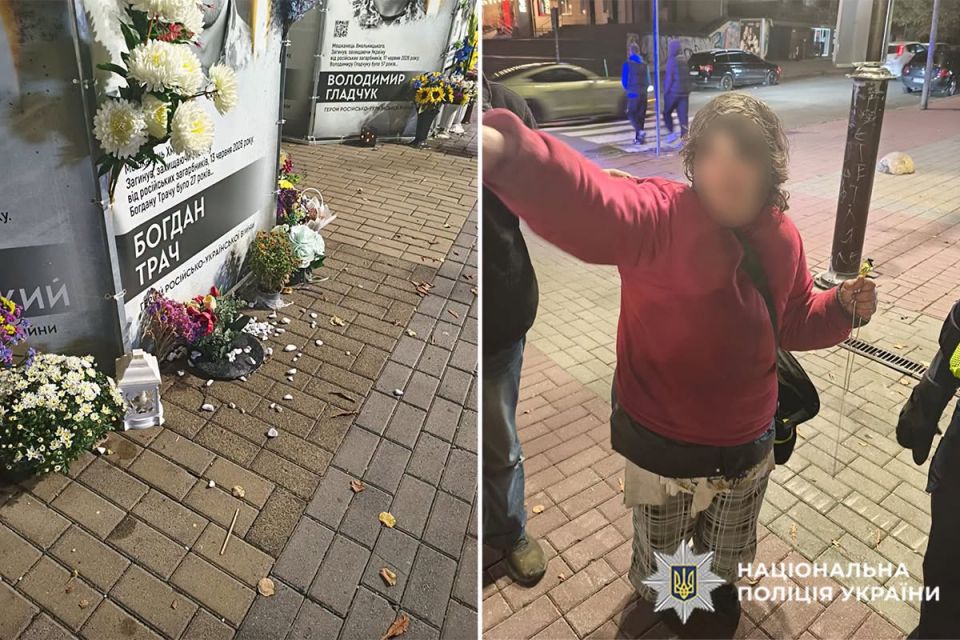 Жінка пошкодила Алею Слави на Проскурівській. Поліція відкрила провадження