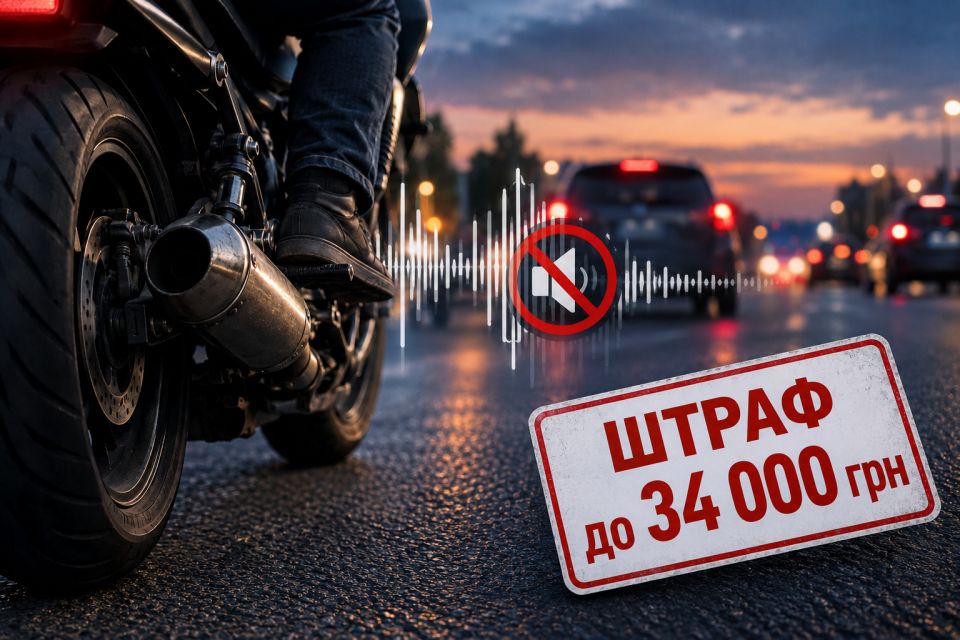 Гучні мотоцикли та авто перевищують «рівень шуму»: порушникам загрожує до 34 тисяч гривень