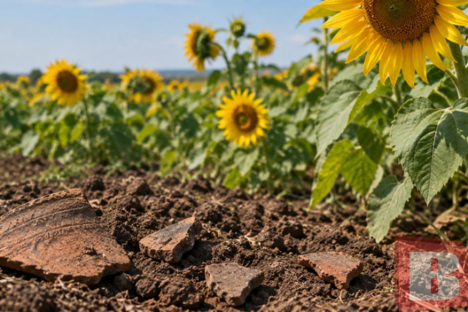Землю з археологічною пам'яткою на  Хмельниччині засіяли соняшником