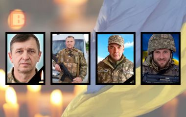 На щиті — четверо військових з Хмельниччини: Громський Анатолій, Загрубський Сергій, Крижановський Юрій та Панасюк Роман