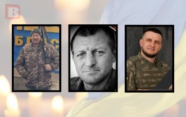 На щиті повертаються військові з Хмельниччини: Сергій Літнарович, Костянтин Самчук та Дмитро Тітарчук