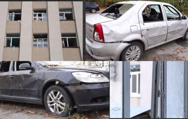 Пошкоджені авто і вибиті вікна: відео з пошкодженого медзакладу на Хмельниччині