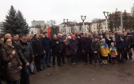 У другу річницю Революції хмельничани вшанували героїв Небесної Сотні
