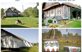 Село на Хмельниччині перетворять у справжній арт-центр з квітучими будинками