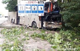Автобус з 26 пасажирами влетів у дерево біля Війтівців. Є загиблий і постраждалі