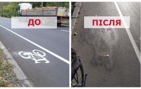 На Старокостянтинівському шосе замалювали велорозмітку. Чому? (ОНОВЛЕНО)