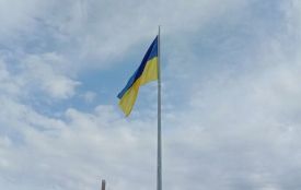 У Хмельницькому порвався найбільший прапор області (ВІДЕО)