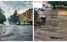 Гроза під сирени повітряної тривоги: Хмельницький знову затопило (ВІДЕО)