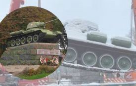 Демонтований танк Т-34 із Кам'янецької. Що з ним буде далі