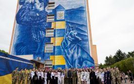 У  Хмельницькому зʼявився мурал, присвячений прикордонникам