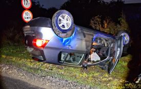 На Хмельниччині перекинулося авто: водій виявився п’яним