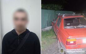 На Хмельниччині молодик викрав незамкнену автівку і врізався в паркан