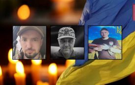 На щиті повернулись військові з Хмельниччини: Віталій Каліновський, Микола Кшевецький і Тарас Севастьянов