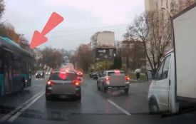 Виїхав на "зустрічку": у Хмельницькому оштрафували водія маршрутного автобуса (ВІДЕО)
