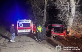 На Хмельниччині підлітки катались на авто та влетіли у дерево: двоє у лікарні
