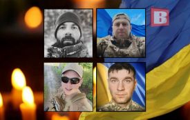 На щиті повертаються військові з Хмельниччини: Георгій Малюшкевич, Віталій Опарін, В’ячеслав Солончук, Віталій Царук