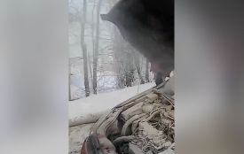 У Хмельницькому горіла автівка (ВІДЕО)