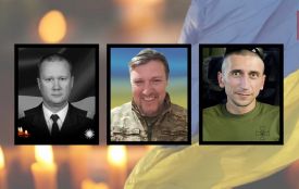 На Хмельниччині попрощаються з трьома загиблими військовими: Андрієм Биковим, Дем’яном Косенковим, Віктором Пасічником