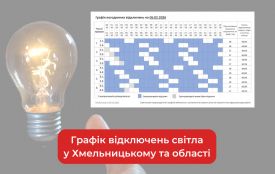Графік погодинних відключень світла у Хмельницькому та області на 6 лютого
