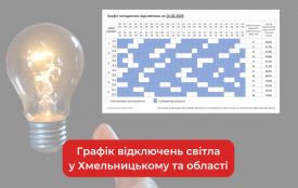 Графік погодинних відключень світла у Хмельницькому та області на 10 лютого