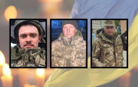 На щиті повертаються військові з Хмельниччини: Максим Івигін, Іван Карнаух, Аркадій Слободянюк