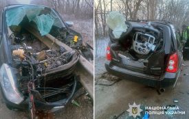 ДТП на Хмельниччині: водій авто влетів у відбійник