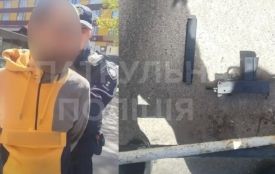 На Інститутській чоловік стріляв у патрульних (ВІДЕО)