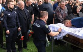 Попрощалися із капітаном поліції, який загинув через стрілянину
