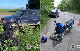 На Хмельниччині сталися дві ДТП з мотоциклістами: обох госпіталізували