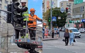 Комунальники відновили світлофор біля «Дитячого світу»