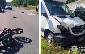 У Хмельницькому районі зіткнулися вантажівка і мотоцикл. Постраждав неповнолітній водій