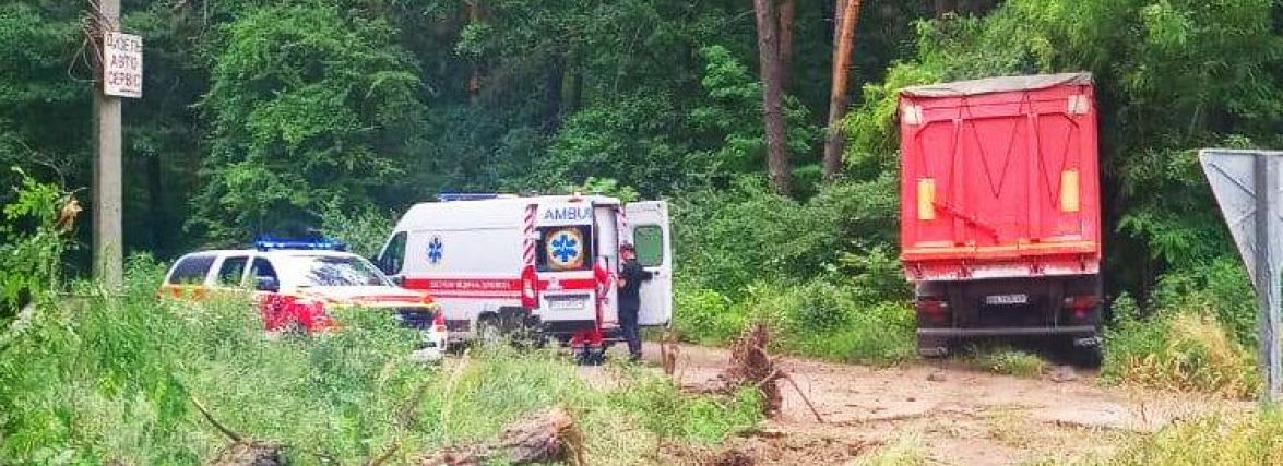 На Хмельниччині вантажівка влетіла у дерево: постраждав водій